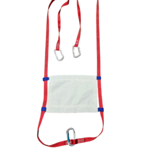 Hands free extractor Safety harness with red straps HFE